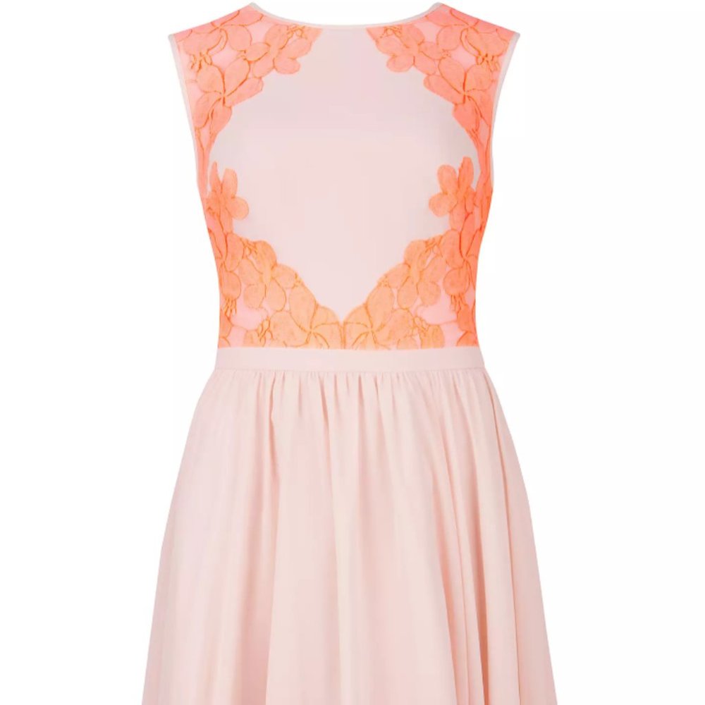 TED BAKER Dress | Ted Baker Vember Lace Chiffon M - Worn Once